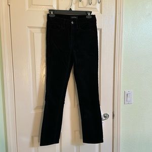 Black straight corduroy jeans